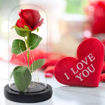 Light-Up Red Rose