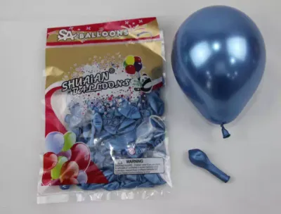 Blue Metallic 12 inch Balloon Pack