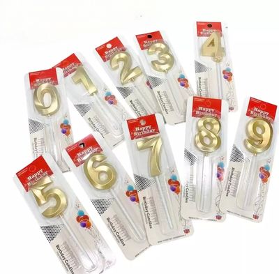 Gold Number Candle