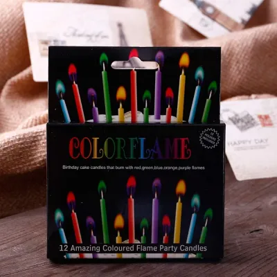 Colour flame candle