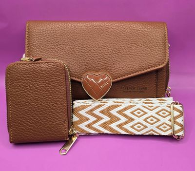 Forever Young 2-Piece Sling Bag Set – Heart Lock Edition