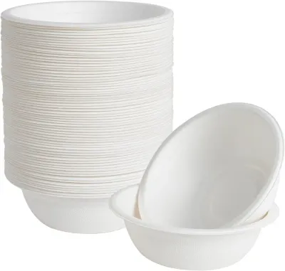 Compostable Sugarcane Bagasse Bowls 12cm – 50 Pack