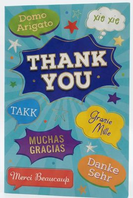 Thank You Greeting Card – Multilingual Design