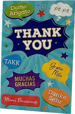 Thank You Greeting Card – Multilingual Design