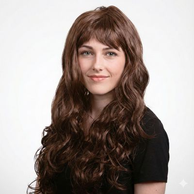 Party Long Curvy Wig- Brown