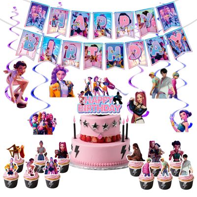 K-pop Demon Hunter happy birthday party decoration