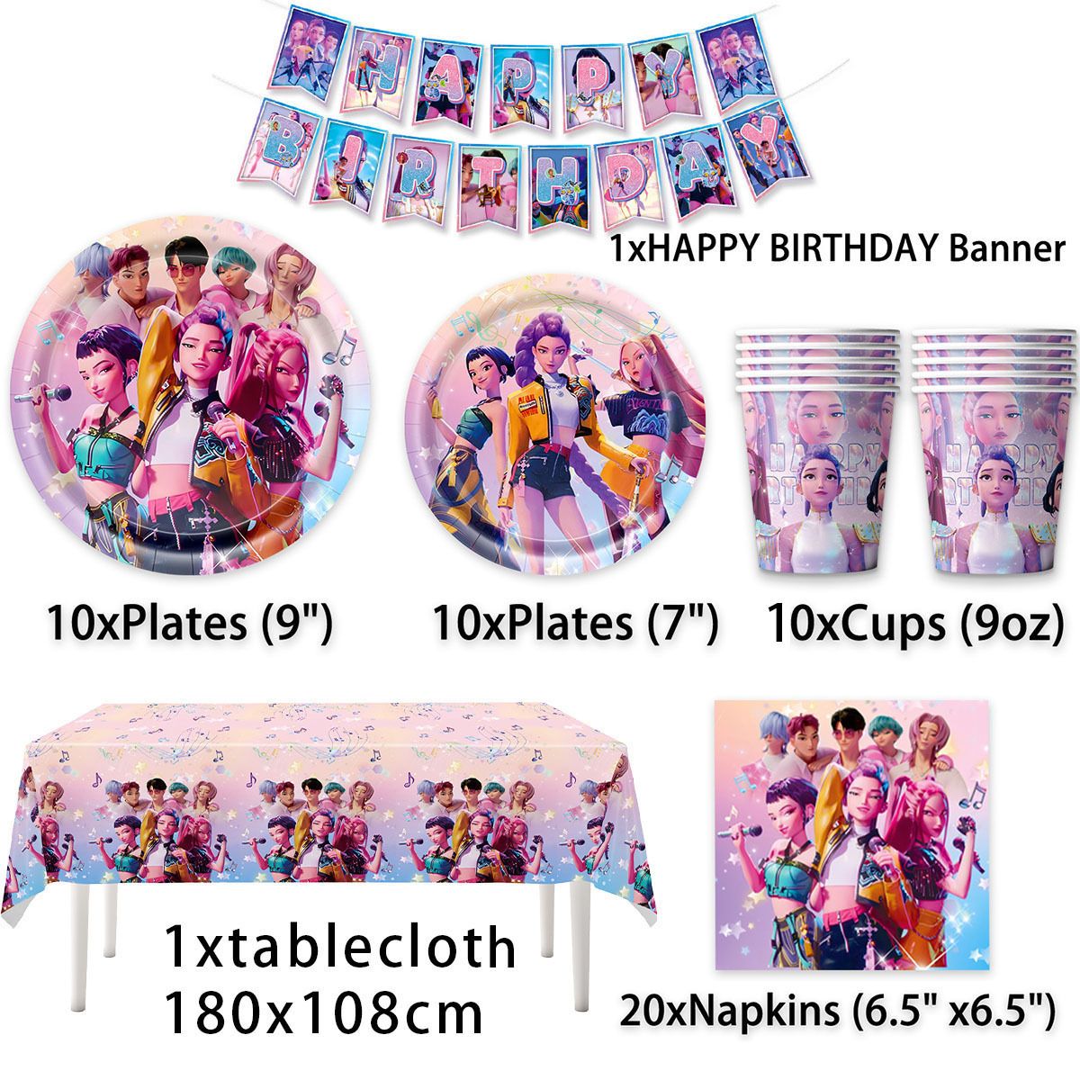 K-pop Demon Hunter Party decoration