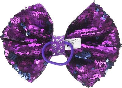 Purple Sequin Hair Bow