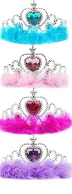 ​Princess Tiara Crown – Fluffy Feather Design