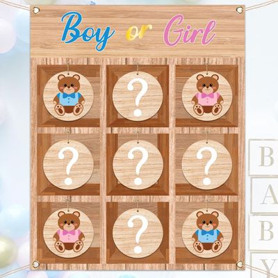 Gender Reveal Game Board – Boy or Girl Tic Tac Style Game