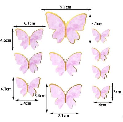 3D Butterfly Wall Decoration Set