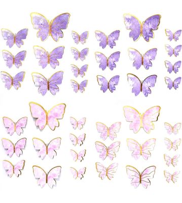 3D Butterfly Wall Decoration Set
