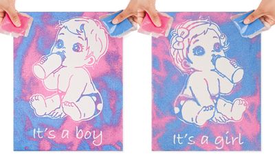 Gender Reveal Sand Art Canvas Kit – Boy or Girl