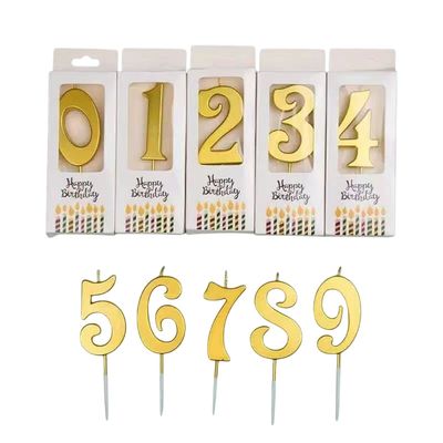 Gold Number Birthday Candle