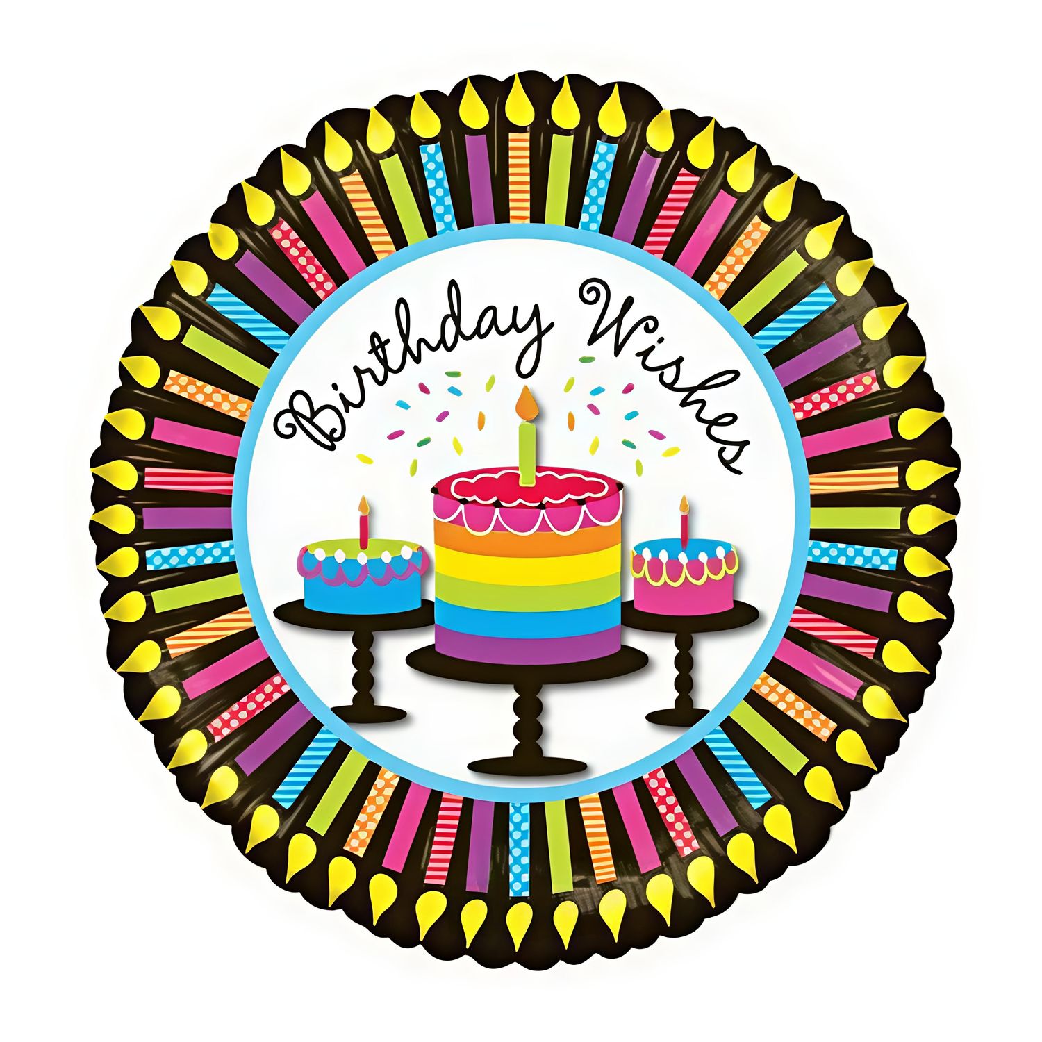 Birthday Wishes Cake Foil Balloon