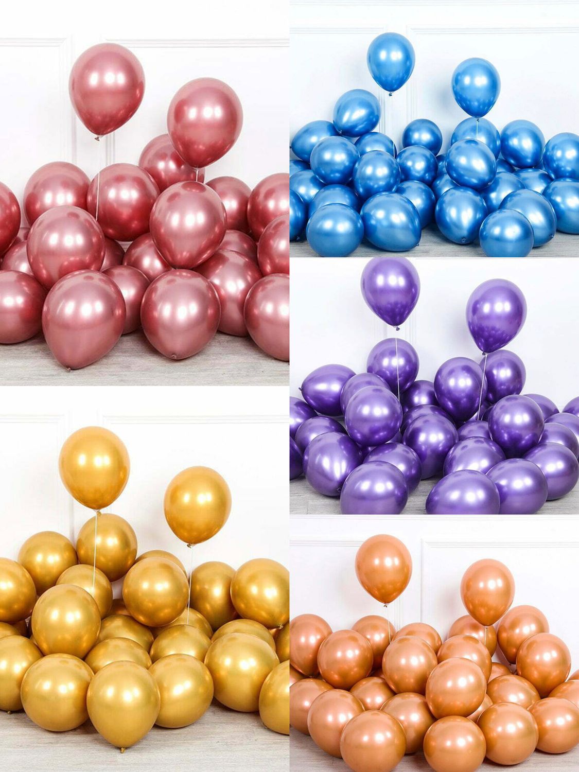 Chrome Balloons – Metallic Finish 50 Balloons pack (12”)