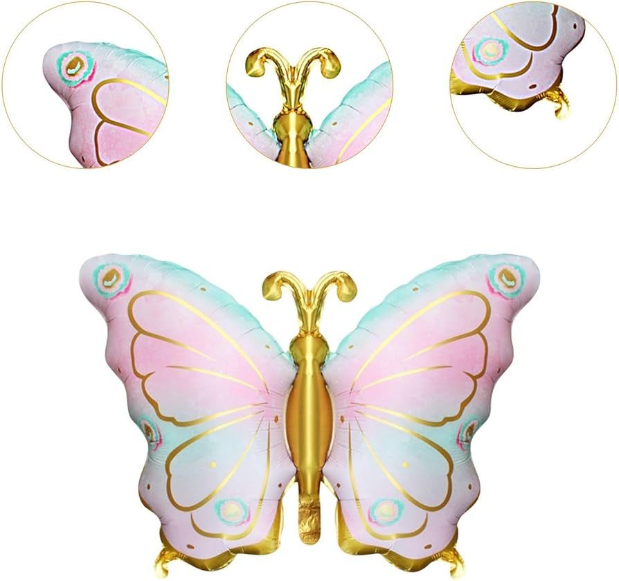 Butterfly Foil Balloon – Pastel Rainbow