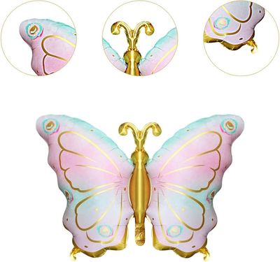 Butterfly Foil Balloon – Pastel Rainbow