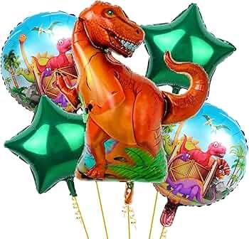 Dinosaur Jungle Theme Foil Balloons – Set of 5