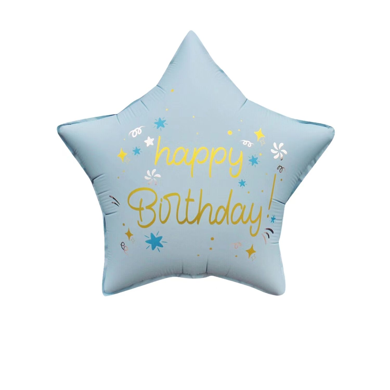 Happy Birthday Star Foil Balloon – Blue (18”)
