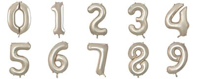 34 Inch Luxe gold Number Balloon
