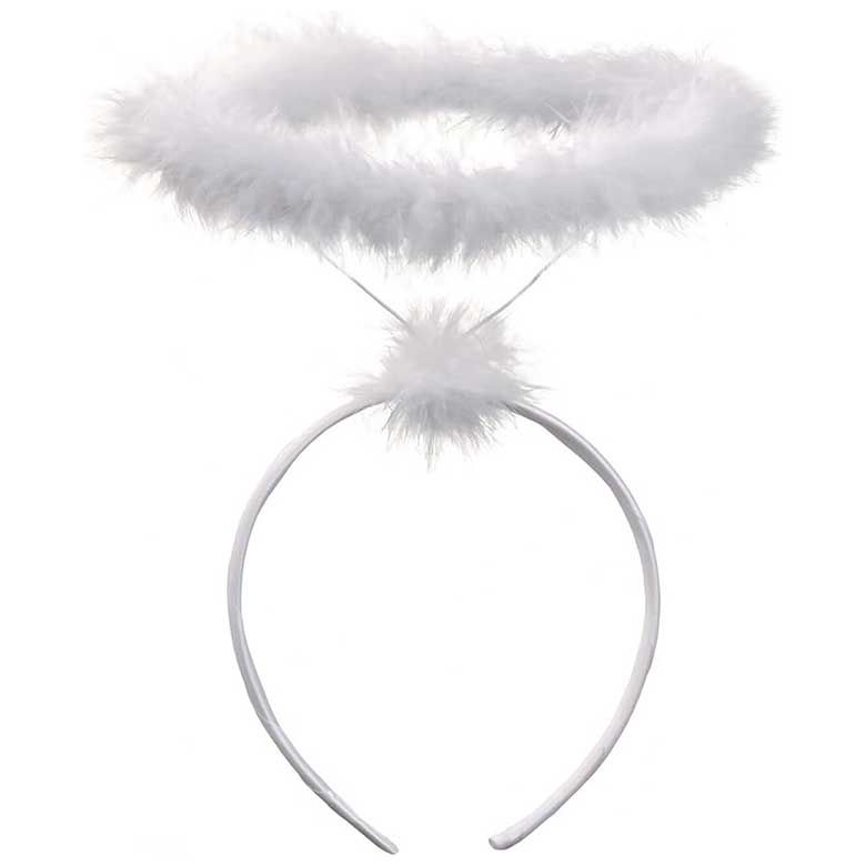 Angel Halo Headband – White Feather