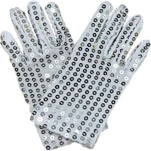 Sequin Party Gloves – Silver Gloves