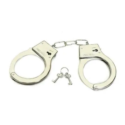 Metal Handcuffs Toy – Real Lock with Keys