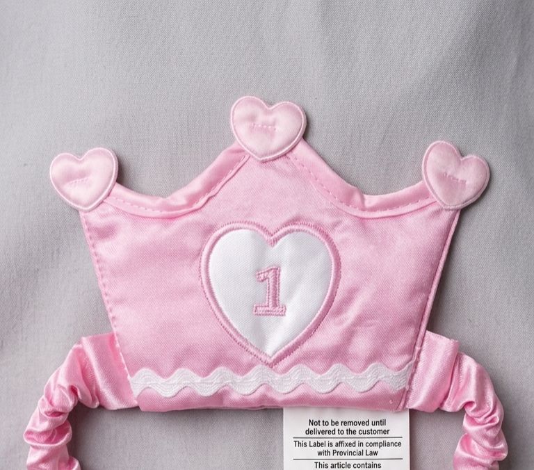 Baby 1st Birthday Crown Headband – Pink Princess Crown