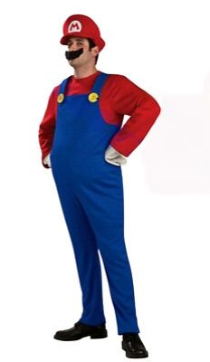 Classic Plumber Costume – Red &amp; Blue Character Outfit (Adult Size)