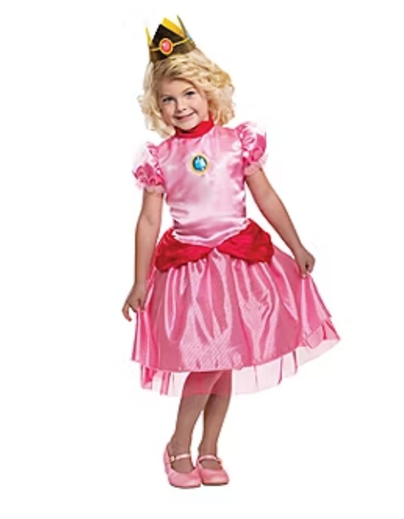 Kids Princess Costume Dress – Pink Fairy Tale Dress with Crown