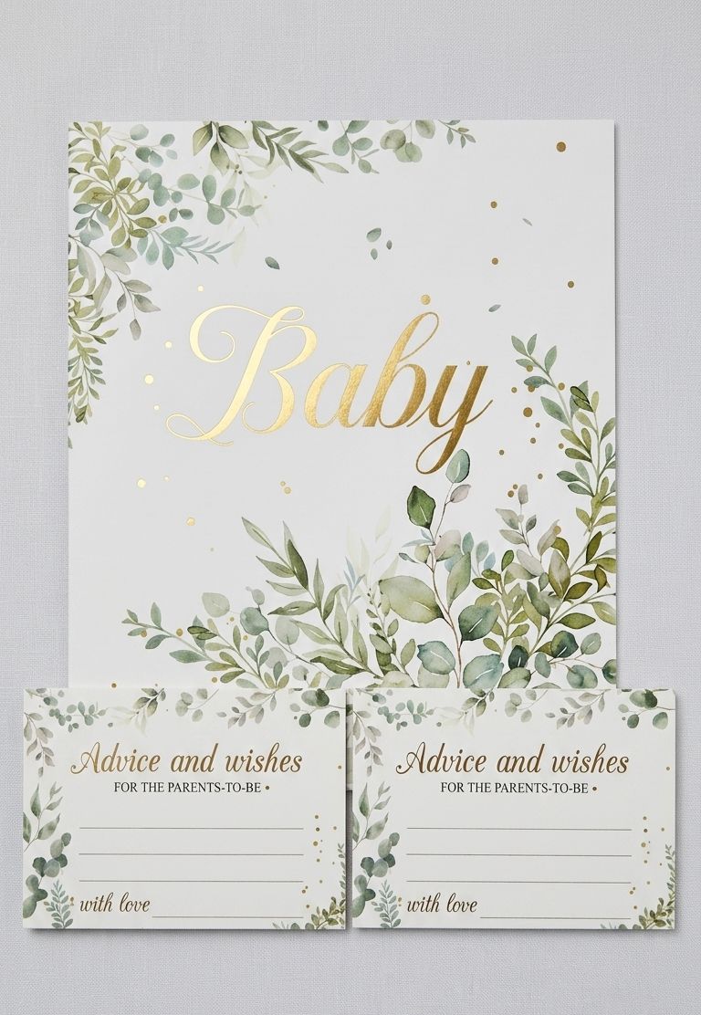 Baby Advice &amp; Wishes Cards Set