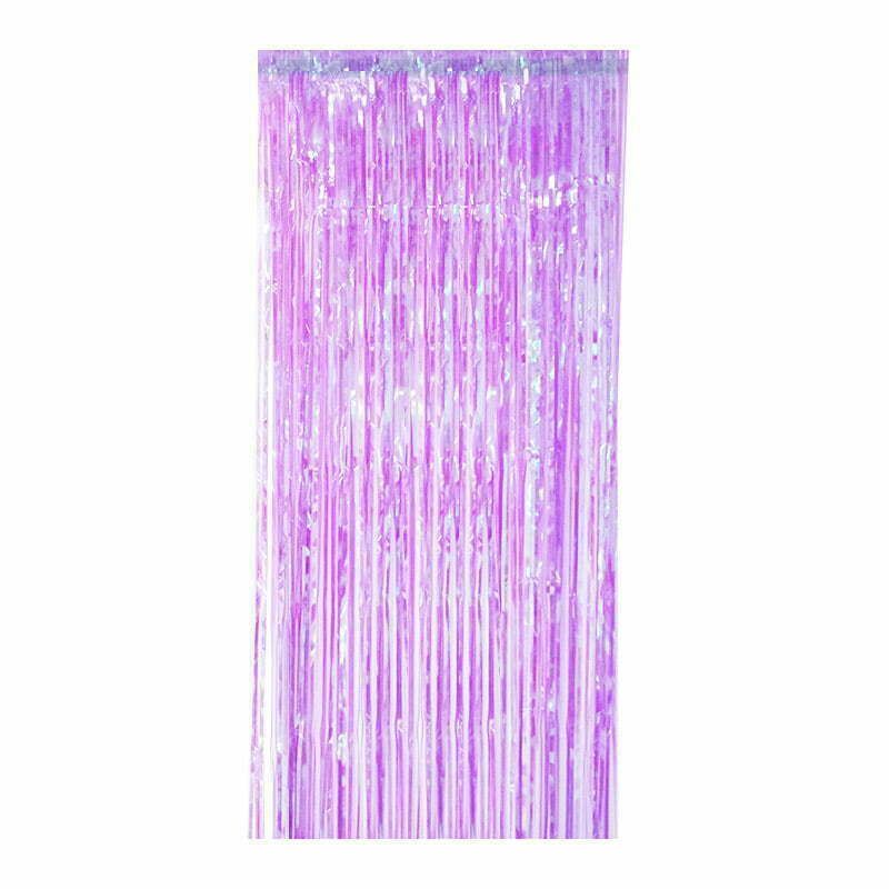 Foil Curtain Iridescent Pink