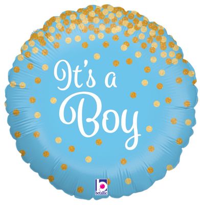 It’s a Boy Blue Foil Balloon (18”)