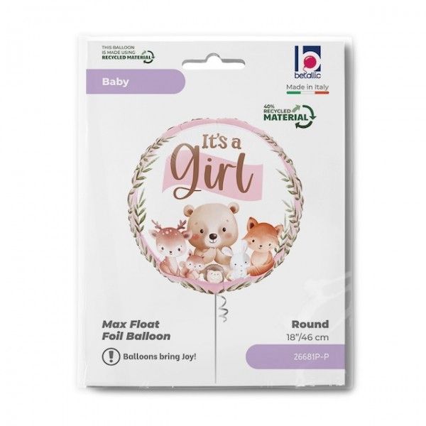 It’s a Girl Bear theme Foil Balloon (18”)