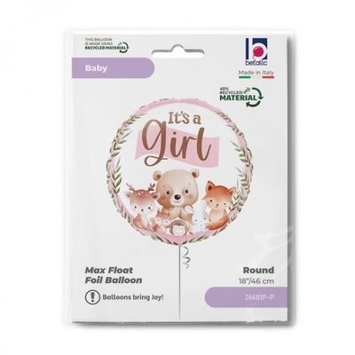 It’s a Girl Bear theme Foil Balloon (18”)