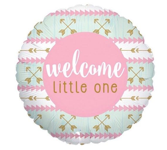 Welcome little one Pink Foil Balloon (18”)