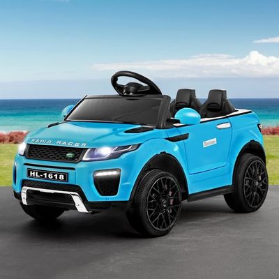 Rigo Kids Electric Ride On Car SUV Range Rover-inspired Toy Cars Remote 12V Blue