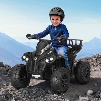 Rigo Kids Electric Ride On Car Jeep Military Off Road Toy Cars Remote 12V Olive
