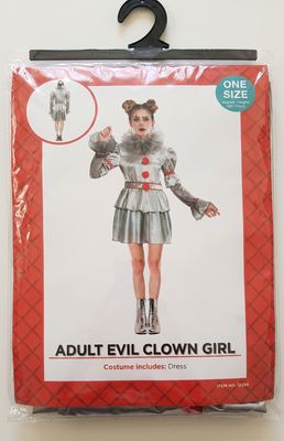 Adult Party Girl Clown Costume