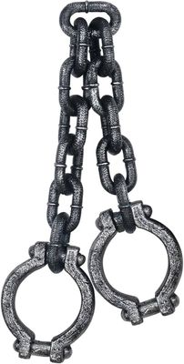 Medieval Handcuffs with Chain – Halloween Costume Accessory