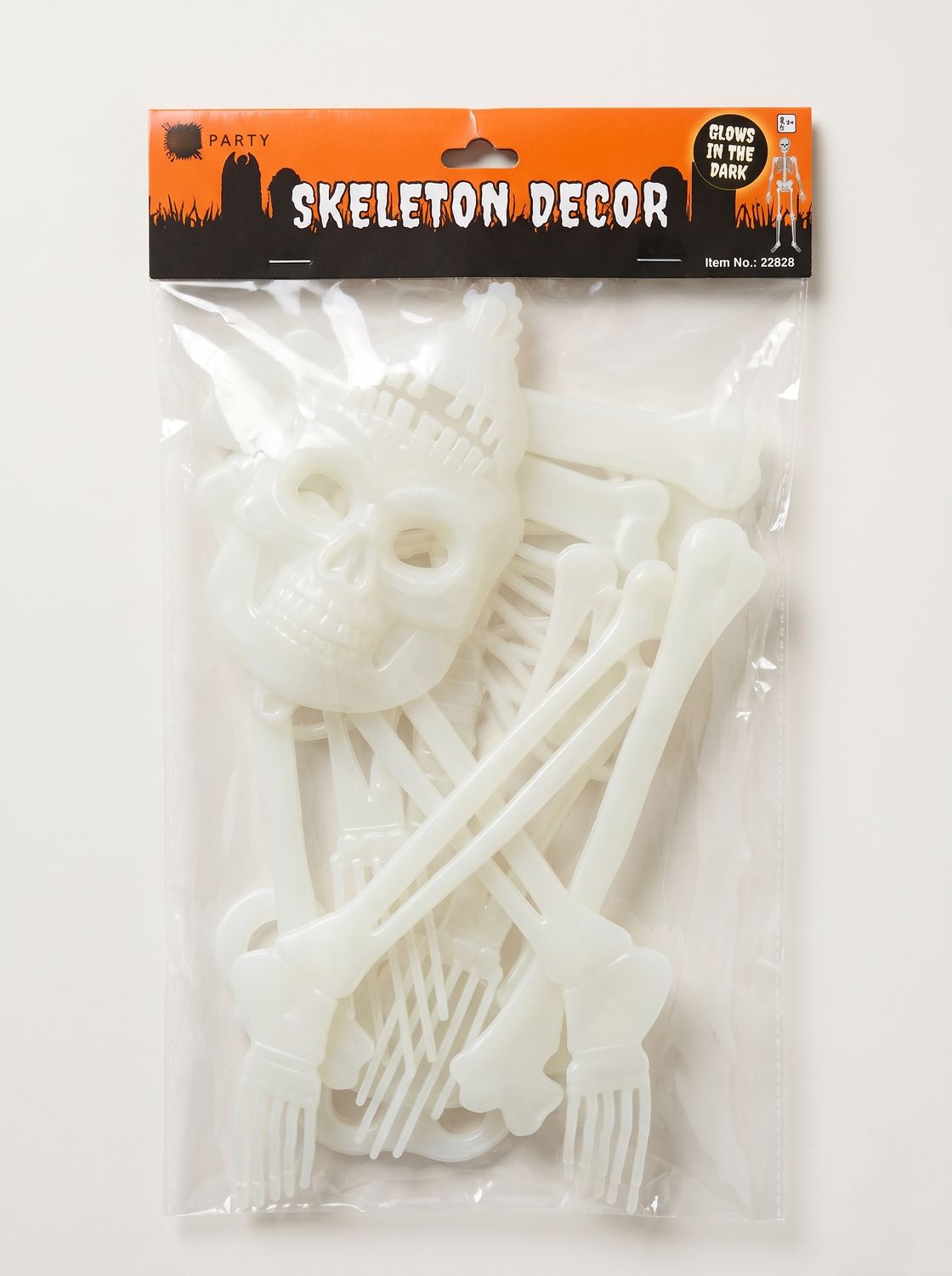 Glow-in-the-Dark Skeleton Decoration Set