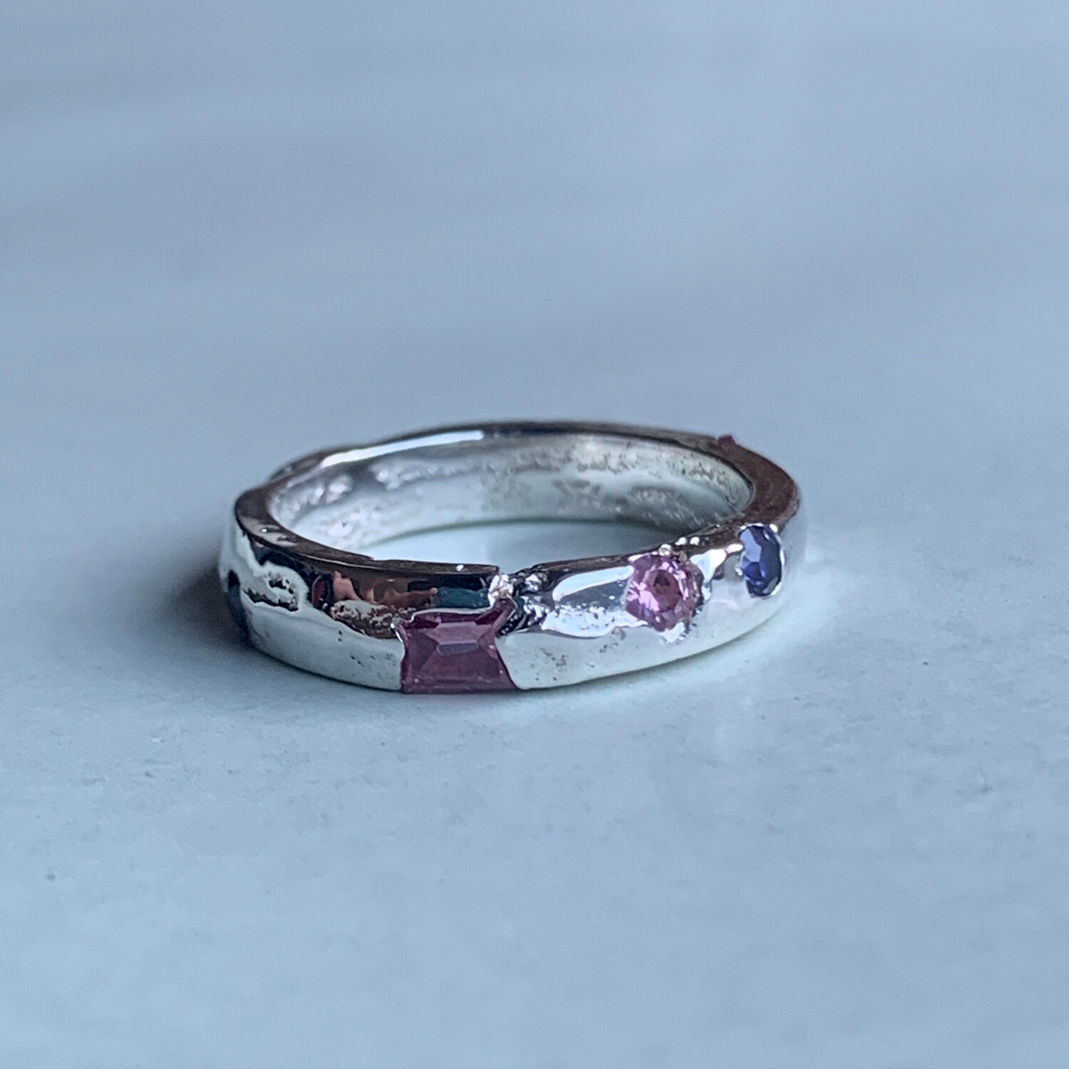 Sapphire And Bone Band OOAK