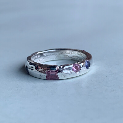 Sapphire And Bone Band OOAK
