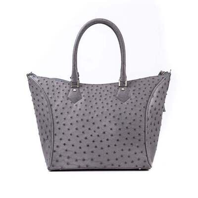 Lorenzi Ostrich Skin Ladies Handbag 3156