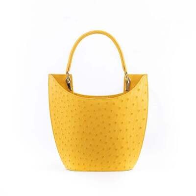 Lorenzi Genuine Ostrich Skin Handbag 9941