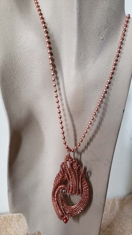 ​“Bowed and Bisected Pendant” Necklace