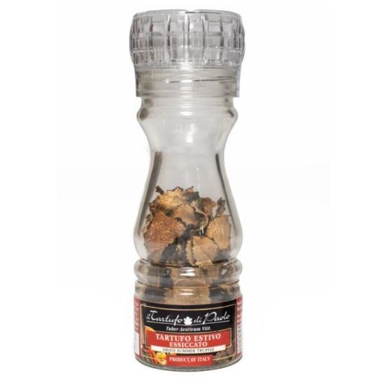 DRIED SUMMER BLACK TRUFFLE IN THE MILL