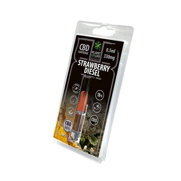 Cartucho Strawberry Diesel 0.5ml, 66% CBD.