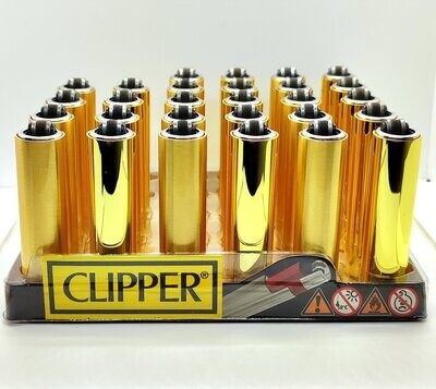 Colección Micro Clipper + Funda Metálica Color Oro